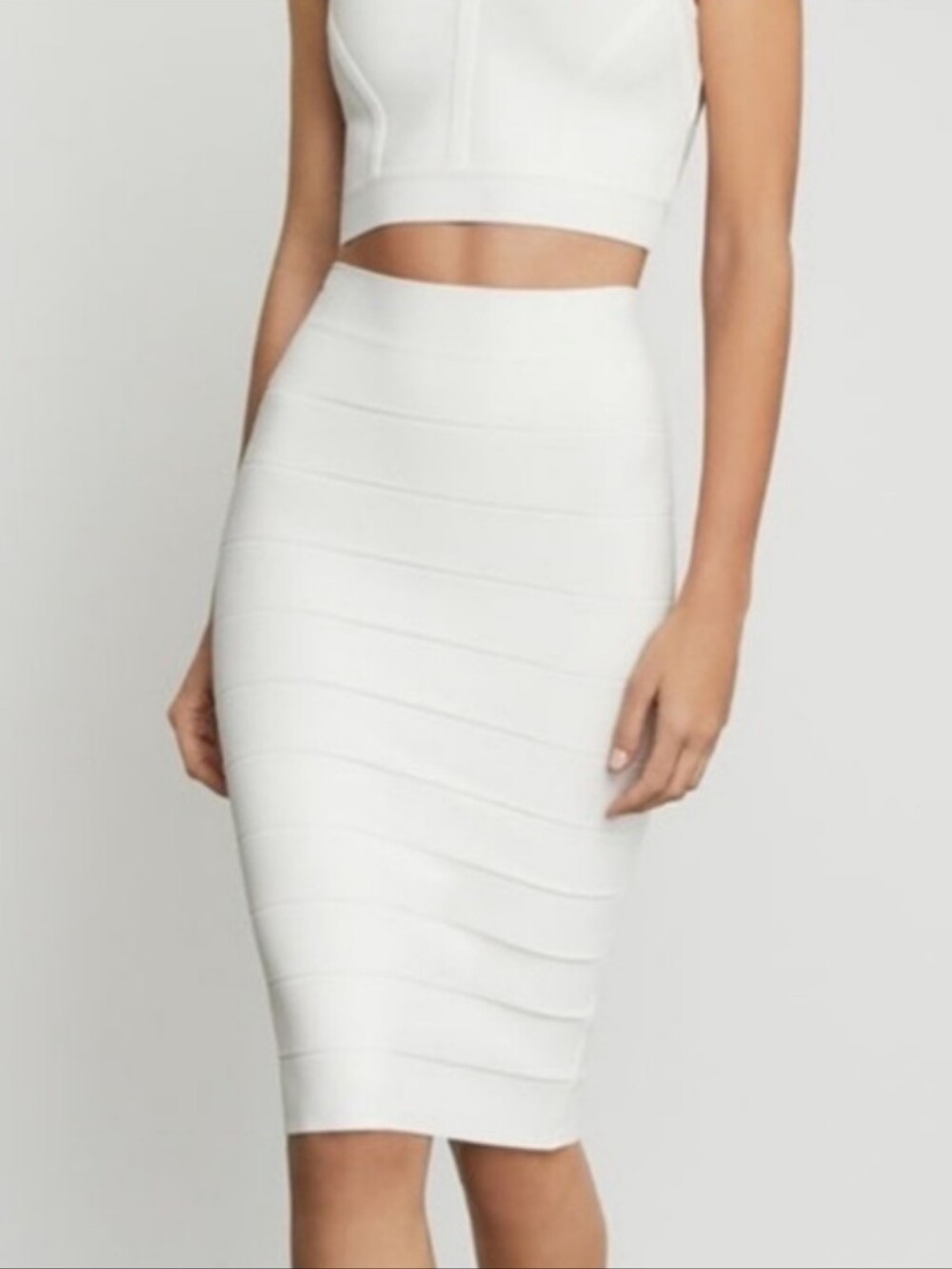 Romeo & Juliet Couture White Bandage Pencil Skirt